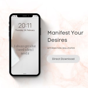 Affirmation Wallpaper, Manifesting Dream Life Wallpaper, Iphone Wallpaper, Inspiring Wallpaper, Phone Screen, Phone Background,