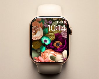 Floral Apple Watch Face, Art For Watch Face Flowers, Flowers Apple Watch Face, Floral Watch Wallpaper, Feminine Watch Wallapaper