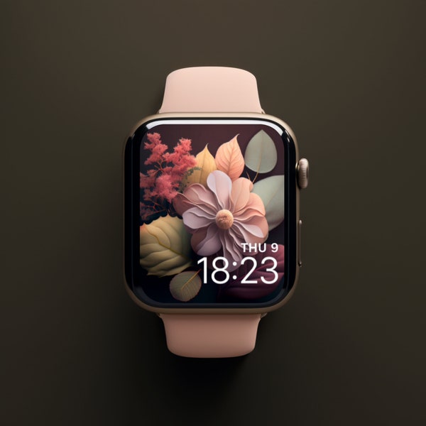 Apple Watch Face Flowers, Apple Watch Face, Digital Download Apple Watch Face, Apple Watch Wallpaper, Smart Watch Background