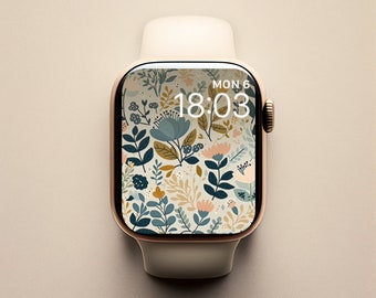 Floral Apple Watch Face, Feminine Watch Face Flowers, Watercolor Apple Watch Face, Floral Watch Wallpaper, Feminine Watch Wallapaper