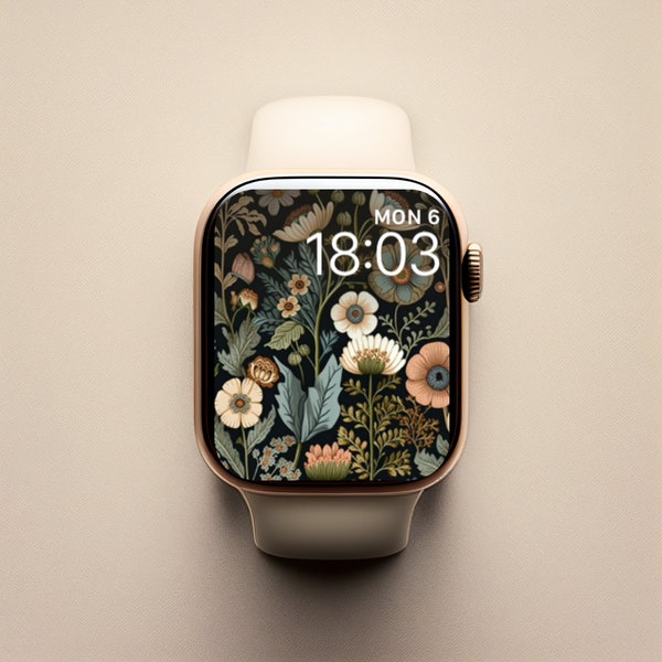 Floral Apple Watch Face, Feminine Watch Face Flowers, Watercolor Apple Watch Face, Floral Watch Wallpaper, Feminine Watch Wallapaper