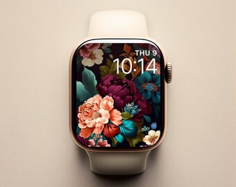 Floral Apple Watch Face, Art For Watch Face Flowers, Flowers Apple Watch Face, Floral Watch Wallpaper, Feminine Watch Wallapaper