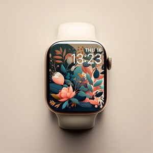 Flowers Apple Watch Face, Spring Watch Face, Floral Art Apple Watch Face, Apple Watch Wallpaper, Spring Watch Wallpaper