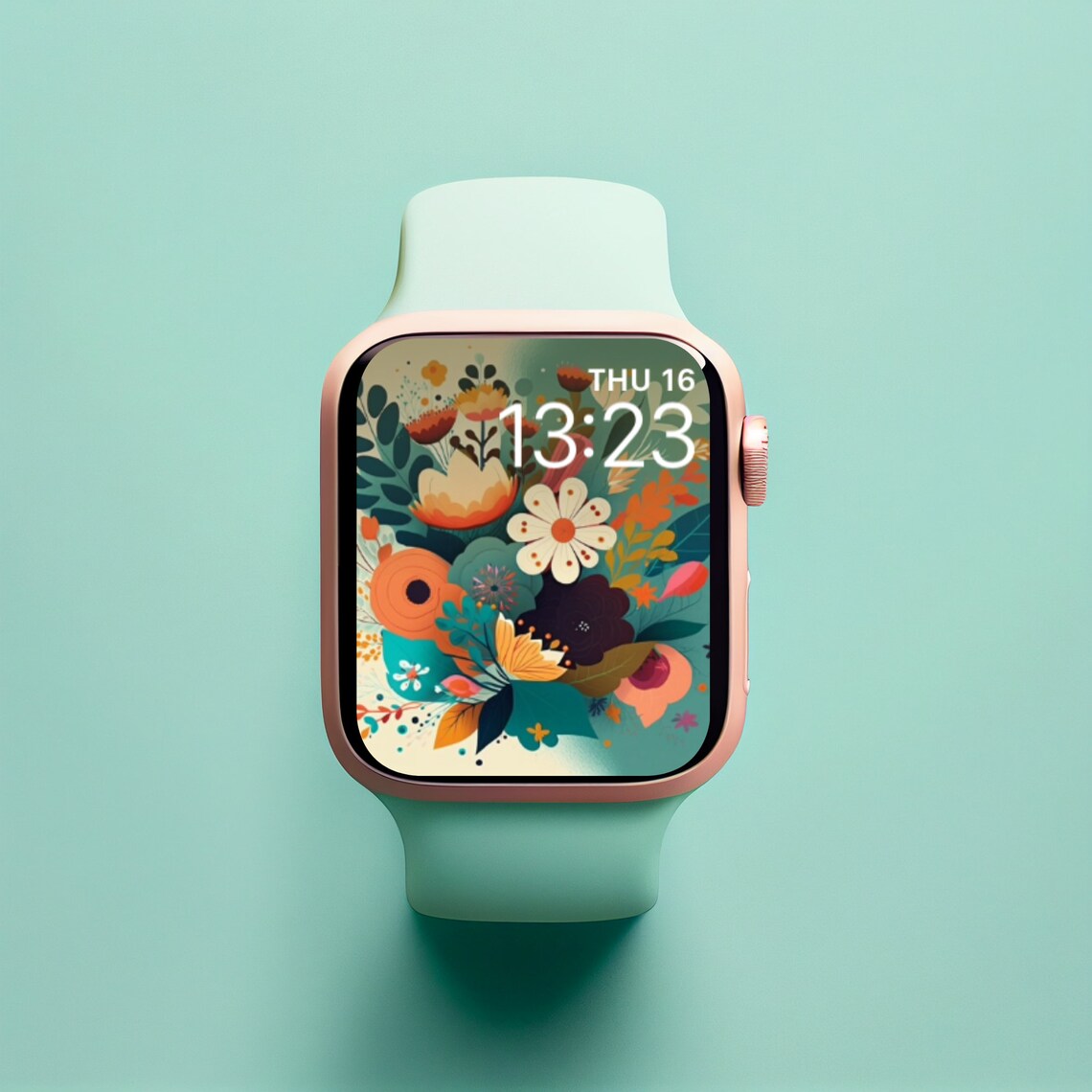 Flowers and Spring Apple Watch Face, Spring Watch Face, Floral Art ...