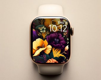 Floral Apple Watch Face, Art For Watch Face Flowers, Flowers Apple Watch Face, Floral Watch Wallpaper, Feminine Watch Wallapaper