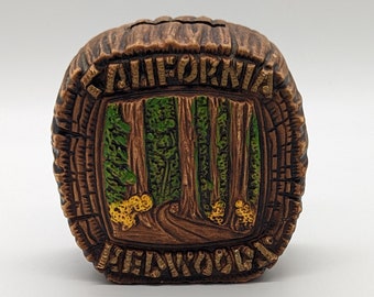 Banco de monedas vintage de secuoyas de California
