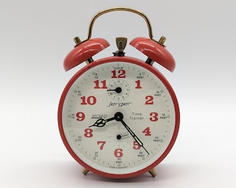 Vintage Jerger Ergo 'Time Trainer' Alarm Clock - German Craftsmanship for Timeless Learning