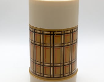 Botella térmica Aladdin vintage, cuadros beige, termo retro