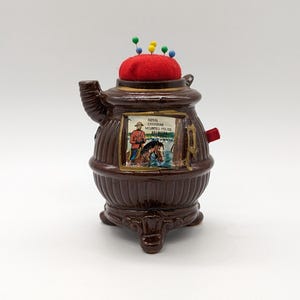 Vintage Ceramic RCMP Pin Cushion – Belmore Alberta Souvenir