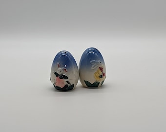 Vintage huevo de Pascua salero y pimentero