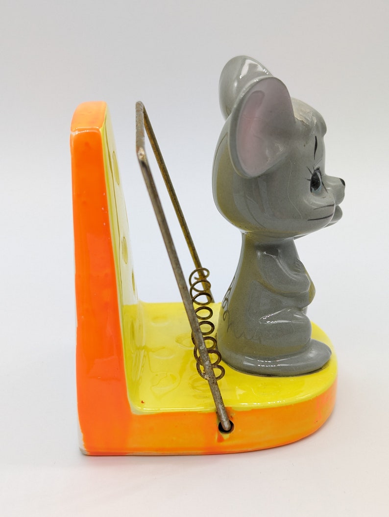 Mouse Using Napkin Vintage Mouse and Cheese in Trap Napkin Holder - Whimsical Table Decor ...