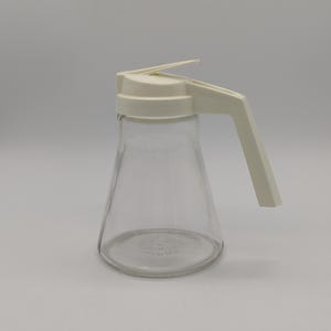 Vintage Androck Syrup Dispenser – Made in Canada – Mid-Century Glass and Plastic – Like New Condition
