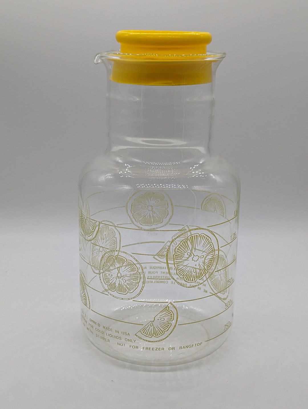 1970's Pyrex Lemonade or Juice Pitcher With Lid Etsy