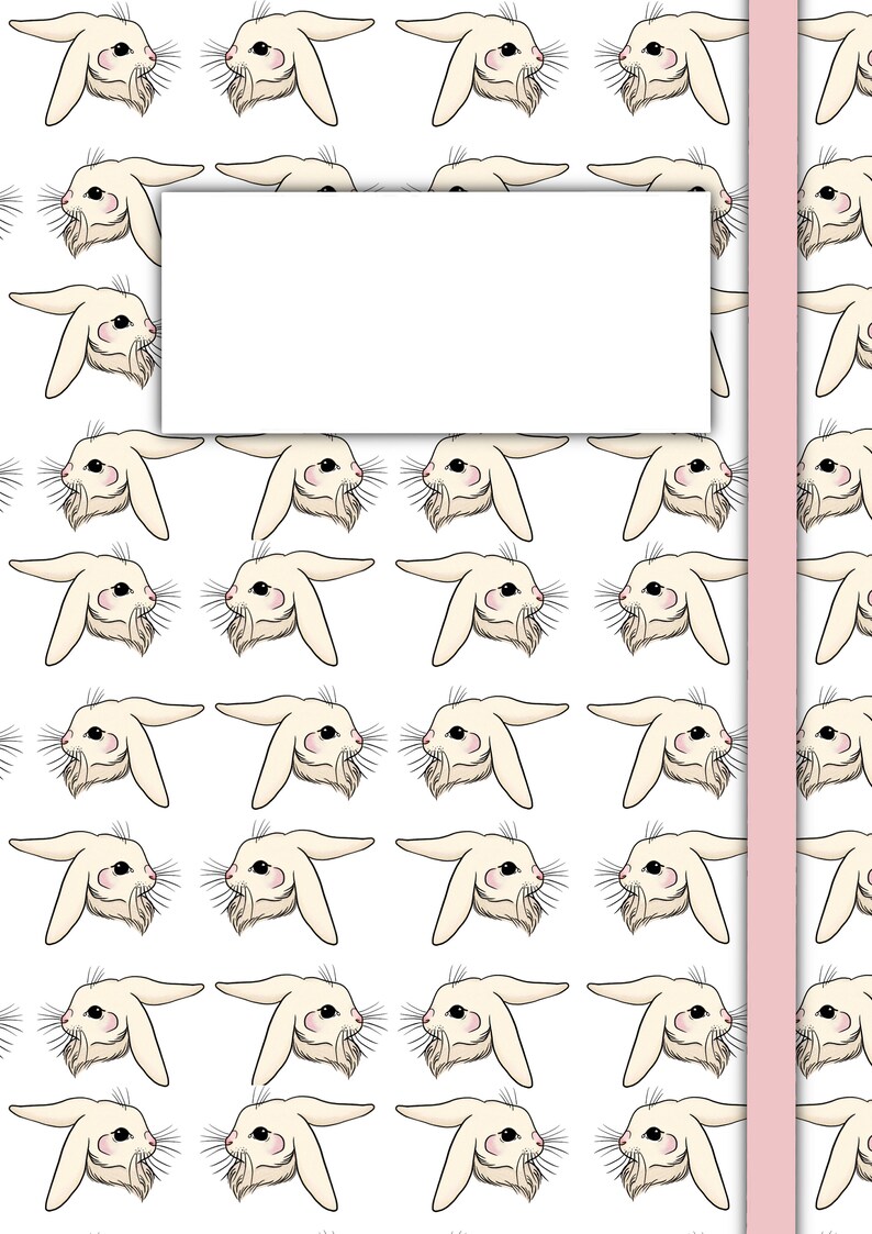 Rabbit Digital Planner Cover - Etsy