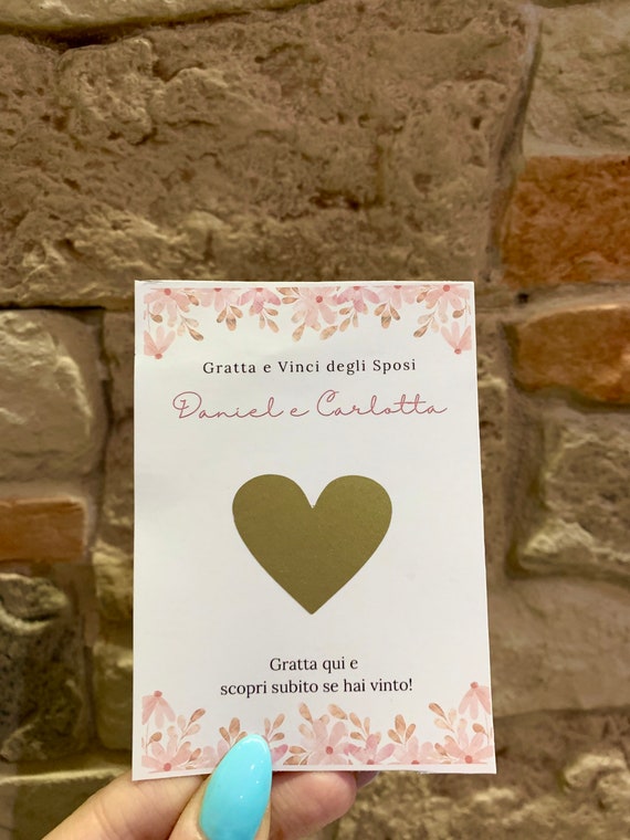 Gratta e Vinci degli Sposi segnaposto gadget battesimo Etsy Italia