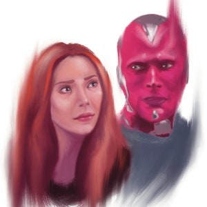Wanda and Vision - Wandavision Digital Print - Download and print at home!