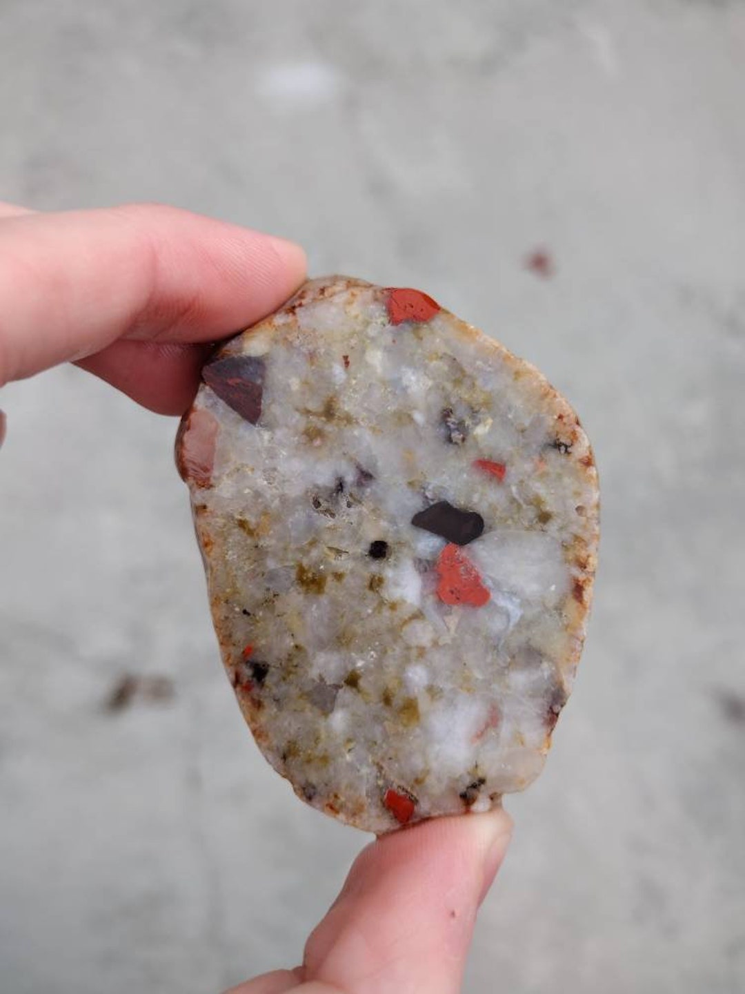 Lake Huron Michigan Puddingstone Slab Etsy