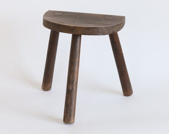 Solid wood farm stool