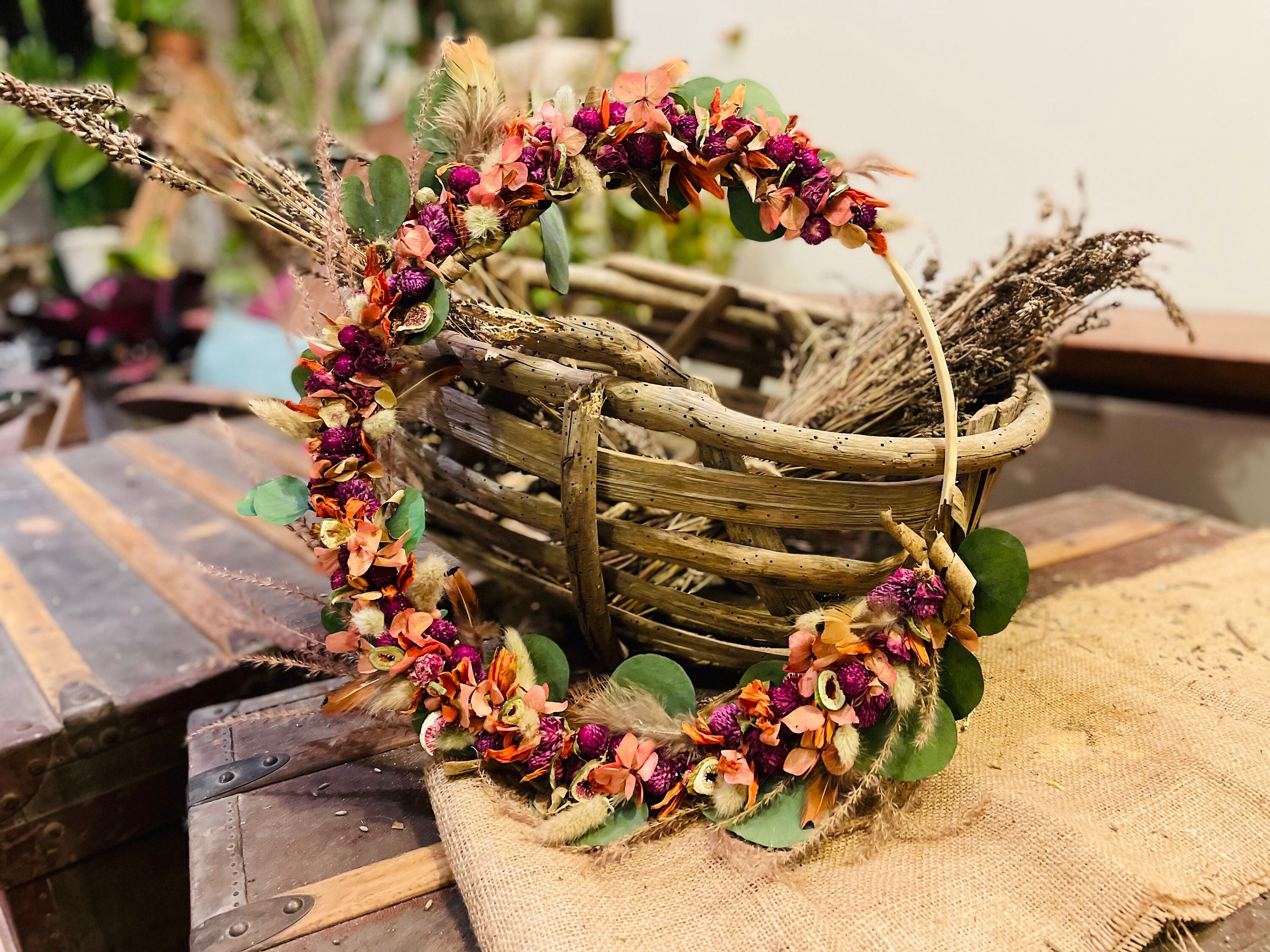 Couronne de Fleurs Séchées