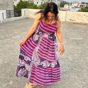 Light Cotton Dress for Summer, Cotton Dress with Long Sleeves, Cotton midi dress with Pockets, Women&#39;s Casual Cotton Summer beach Dress