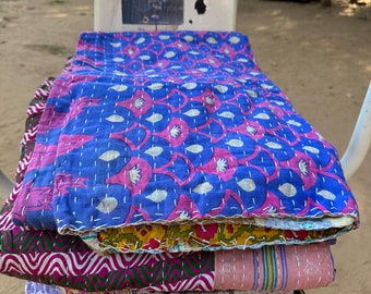 Wholesale Lot Of Indian Vintage Kantha Quilt Handmade Throw Reversible Blanket Bedspread Cotton Fabric BOHEMIAN quilt Bedding Cover Bedsheet