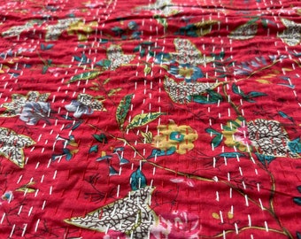 Large Selection : Cotton Kantha Indian Quilts Throw Bedspread Handmade Bedding Blanket Hippie All Sizes Coverlets