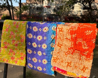 Großhandel Lot von Boho Kantha Quilts Handgemachte Vintage Quilts Indische Kantha Decke Tagesdecke Quilten Bettdecke Hippie Quilt