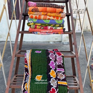 Wholesale Lot Of Indian Vintage Kantha Quilt Handmade Throw Reversible Blanket Bedspread Cotton Fabric BOHEMIAN quilt Boho Quilts For sale