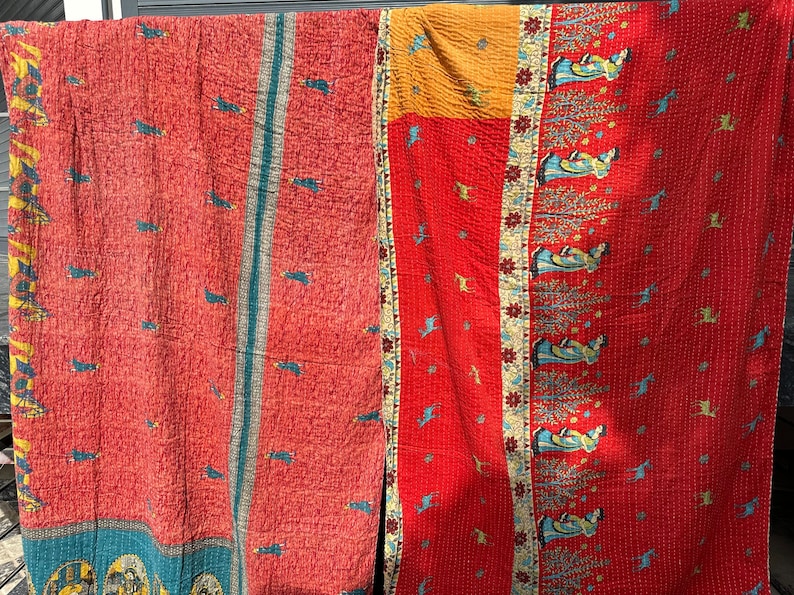 BESTSELLER Vintage Kantha-quilts 55X85 afbeelding 9