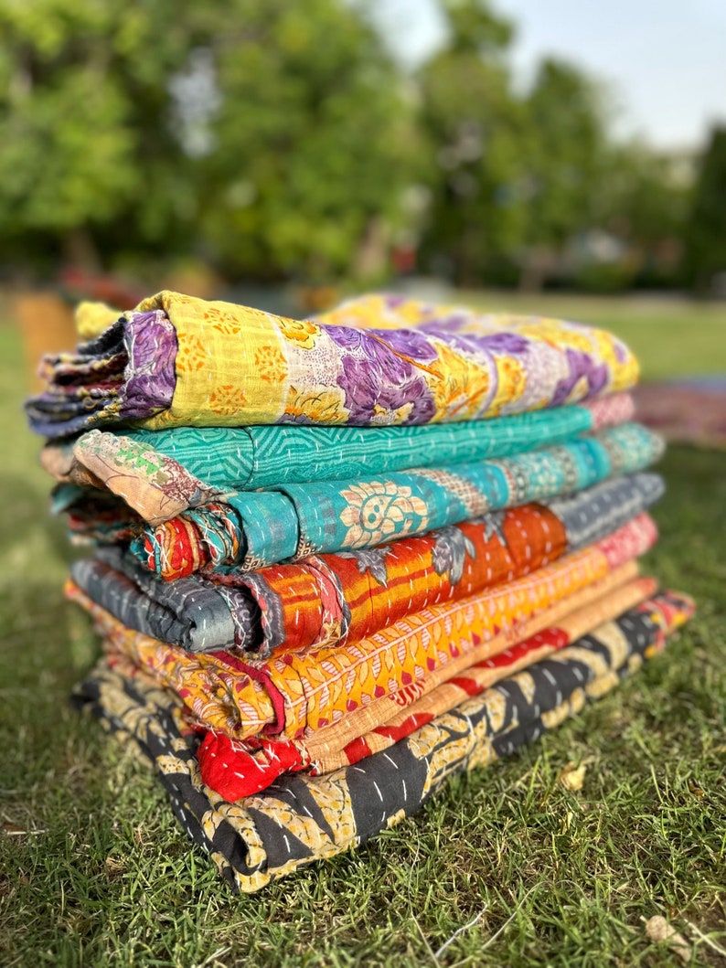 BESTSELLER Vintage Kantha-quilts 55X85 afbeelding 5