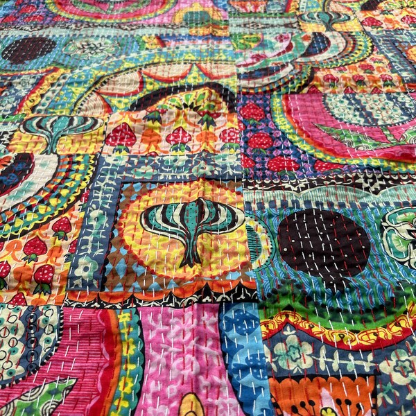 Embroidered Indian Throw Blanket Etsy