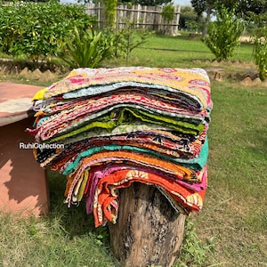 Wholesale Lot Of Indian Vintage Kantha Quilt Handmade Throw Reversible Blanket Bedspread Cotton Fabric BOHEMIAN quilt Boho Quilts For sale
