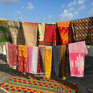 Groothandel veel Indiase vintage kantha-quilt handgemaakte omkeerbare deken