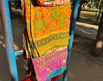 Lote al por mayor de colcha Kantha vintage india hecha a mano manta reversible colcha tela de algodón colcha boho