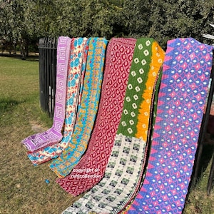 Wholesale Lot Of Indian Vintage Kantha Quilt Handmade Throw Reversible Blanket