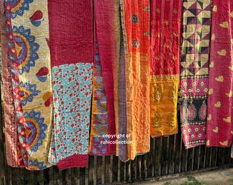 Quilts for sale, Twin size quilts, Cotton Kantha Quilt, Home & Decor Quilts