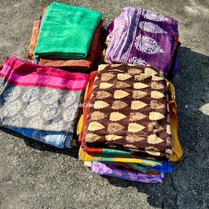 Old Printed Sari Vintage Silk Saree 5yrd Saree Design Craft Fabric