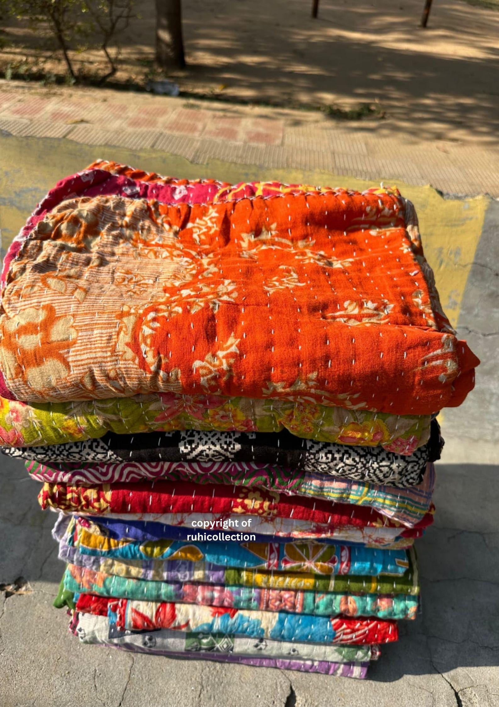 Kantha quilt - Etsy 日本 Kantha quilt - Etsy 日本