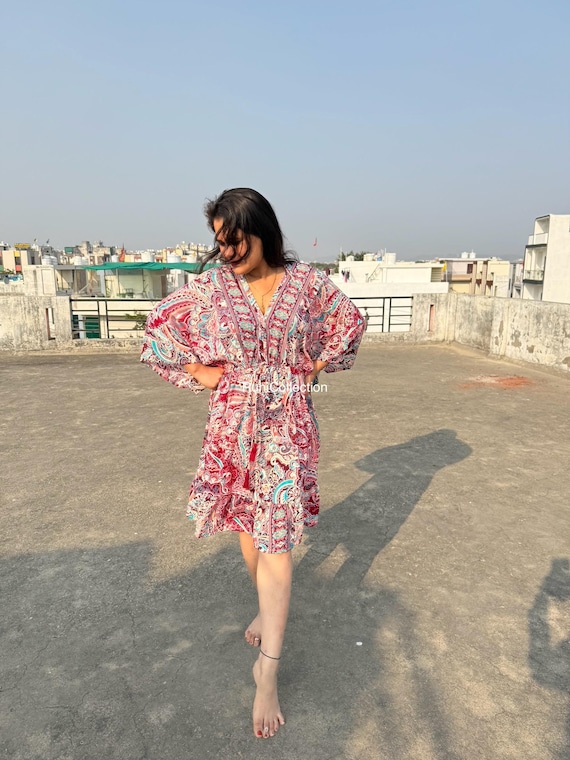 Orange Stripes Tiger Midi Dress, Mini Dress, Long Block Print Dress, Deep  Neck With String Closer Dresses, Perfect Gift for Your Loved Ones