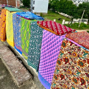 Wholesale Lot Vintage Kantha Quilt, Sari Coverlet, Sundance Kantha Handmade Throw Recycle Fabric