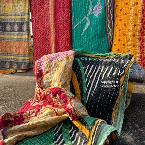 Wholesale Lot Of Indian Vintage Kantha Quilt Handmade Throw Reversible Blanket Bedspread Cotton Fabric BOHEMIAN quilt