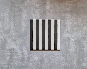 Full Tile Patroon: Pinstripes Black Anti-slip Moroccan Patterned Porcelain Wand- en vloertegels