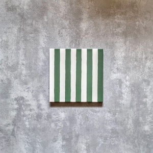 Full Tile Pattern: Pinstripes Green Anti-Slip Moroccan Patterned Porcelain Wall and Floor Tiles