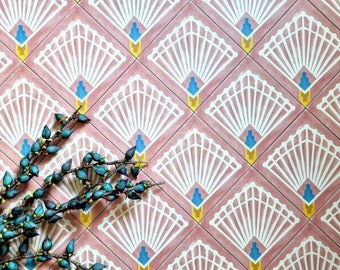 Vollständiges Fliesenmuster: Marseille Rose Anti-Rutsch Marokkanisch Gemusterte Porzellan Wand- und Bodenfliesen