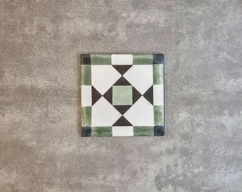 Compleet tegelpatroon: Ravella Verde antislip Marokkaanse porseleinen wand- en vloertegels cementtegels