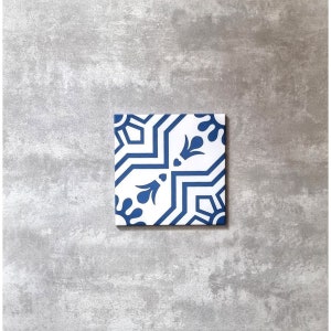 Full Tile Pattern: Balthazar Blue Anti-slip Moroccan Patterned Porcelain Wall and Floor Tiles