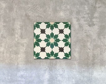 Modèle de carreau complet: vert de Madère, antidérapant marocain victorien carreaux de mur et de sol en grès cérame carreaux de ciment