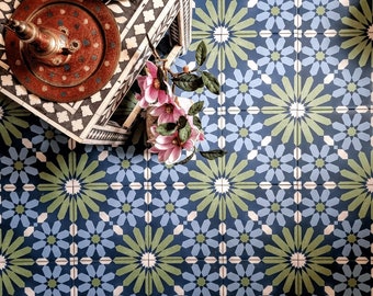 Motif de carrelage complet: Fez Springs Anti-slip Moroccan Patterned Porcelain Wall and Floor Tiles