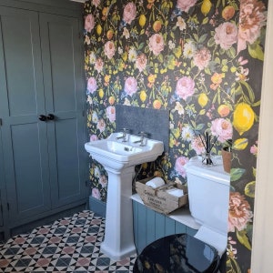 Full Tile Pattern: Richmond Pink, Anti Slip, Moroccan Victorian Patterned Porcelain Wall & Floor Tile Cement Tiles image 5