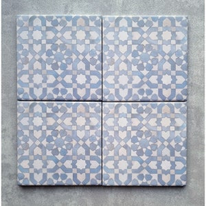 Motif de carreaux complet : Berber Tetuan Mini, carreaux de mur et de sol en porcelaine à motifs marocains antidérapants image 2